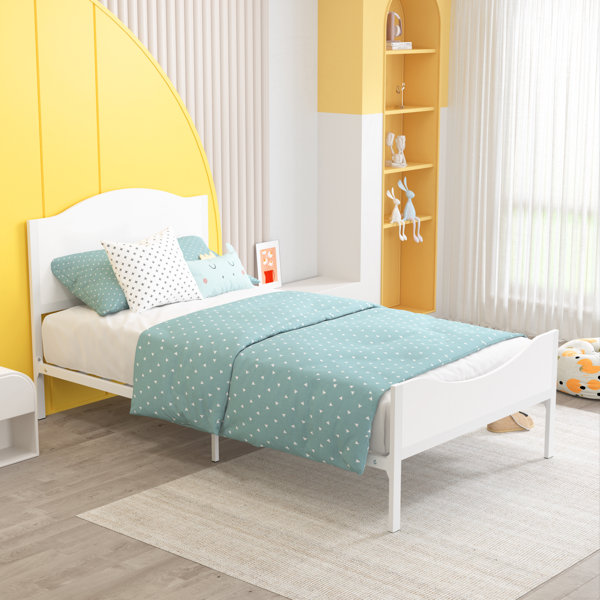 Alawi Standard Platform Bed Lark Manor Color White Size Twin